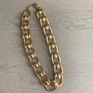 Gold chain link necklace